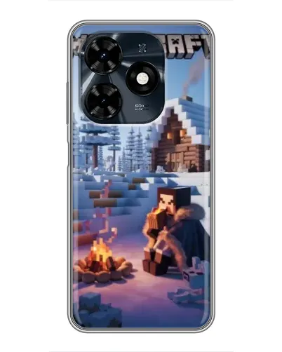 Чохол для TECNO Spark 20c з картинкою «Зимовий Minecraft» Чохол для TECNO Spark 20c з картинкою «Зимовий Minecraft»