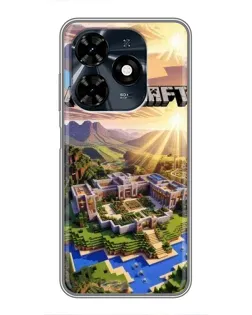 Чохол для TECNO Spark 20c з картинкою «Minecraft панорама»