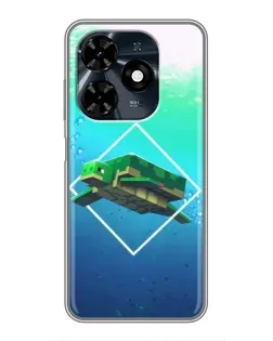 Чохол для TECNO Spark 20c з картинкою «Черепаха Minecraft» Чохол для TECNO Spark 20c з картинкою «Черепаха Minecraft»