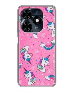 Чехол для TECNO Spark 20c с картинкой «Unicorn паттерн розовый» Чехол для TECNO Spark 20c с картинкой «Unicorn паттерн розовый»