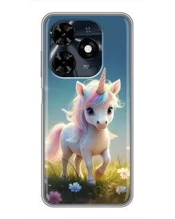 Чехол для TECNO Spark 20c с картинкой «Единорог на поляне» Чехол для TECNO Spark 20c с картинкой «Единорог на поляне»