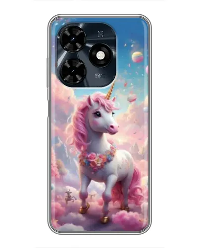 Чехол для TECNO Spark 20c с картинкой «Единорог среди облаков»
