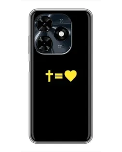 Чохол для TECNO Spark 20c з картинкою «Серце та Хрест»