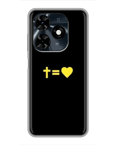 Чохол для TECNO Spark 20c з картинкою «Серце та Хрест» Чохол для TECNO Spark 20c з картинкою «Серце та Хрест»