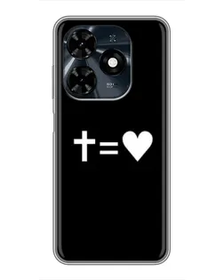 Чохол для TECNO Spark 20c з картинкою «Хрест та Серце»