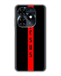 Чохол для TECNO Spark 20c з картинкою «Червона лінія віри»
