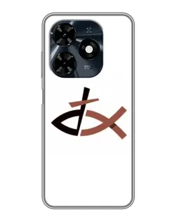 Чохол для TECNO Spark 20c з картинкою «Риба та хрест»