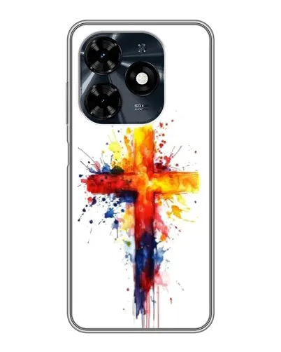 Чохол для TECNO Spark 20c з картинкою «Акварельний хрест» Чохол для TECNO Spark 20c з картинкою «Акварельний хрест»
