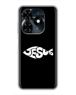 Чехол для TECNO Spark 20c с картинкой «Рыба Jesus»