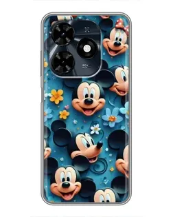 Чехол для TECNO Spark 20c с картинкой «Паттерн Микки и Минни»