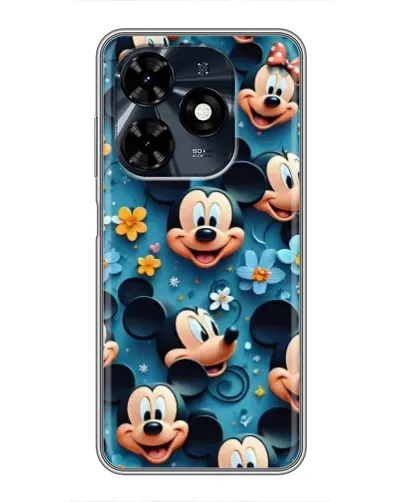 Чехол для TECNO Spark 20c с картинкой «Паттерн Микки и Минни»