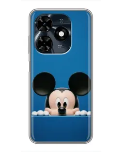 Чехол для TECNO Spark 20c с картинкой «Микки выглядывает» Чехол для TECNO Spark 20c с картинкой «Микки выглядывает»