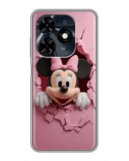 Чехол для TECNO Spark 20c с картинкой «Минни сквозь стену»