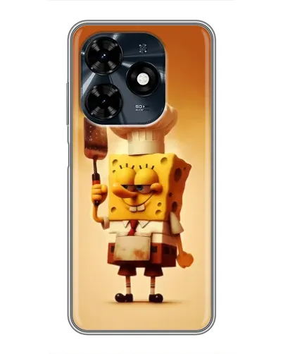 Чехол для TECNO Spark 20c с картинкой «Губка Боб повар»