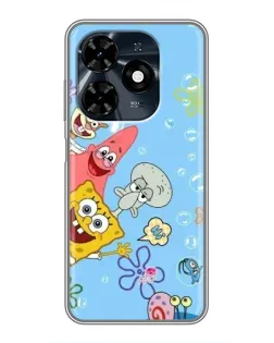 Чехол для TECNO Spark 20c с картинкой «Веселые пузырьки»