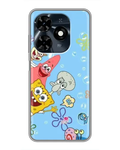 Чехол для TECNO Spark 20c с картинкой «Веселые пузырьки»