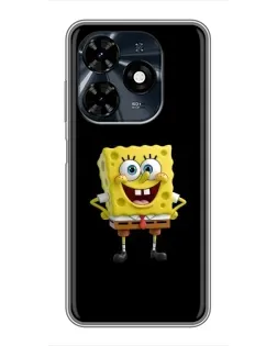 Чехол для TECNO Spark 20c с картинкой «Классический Губка Боб»