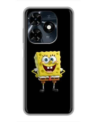 Чехол для TECNO Spark 20c с картинкой «Классический Губка Боб»