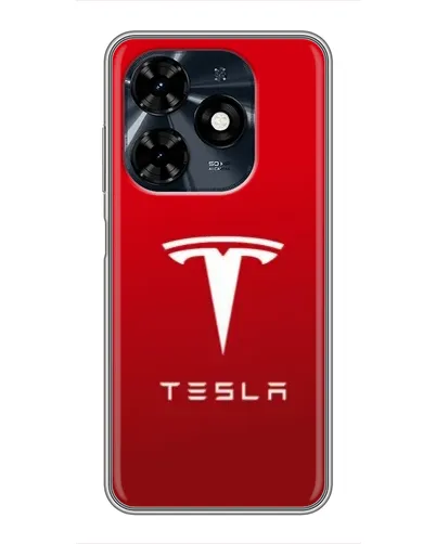 Чохол для TECNO Spark 20c з картинкою «Tesla Red Classic» Чохол для TECNO Spark 20c з картинкою «Tesla Red Classic»