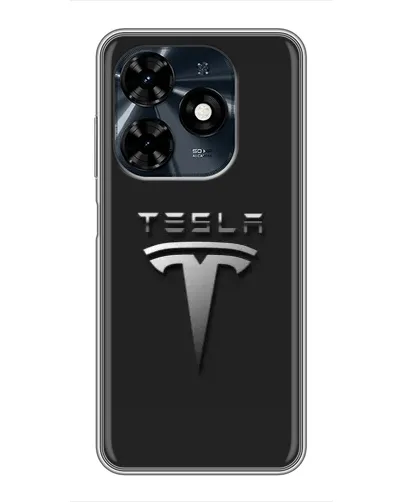 Чохол для TECNO Spark 20c з картинкою «Сталевий логотип Tesla» Чохол для TECNO Spark 20c з картинкою «Сталевий логотип Tesla»