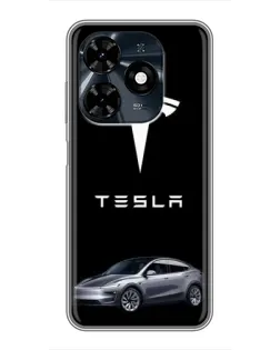 Чохол для TECNO Spark 20c з картинкою «Tesla Model Y»