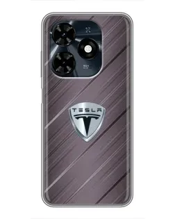Чохол для TECNO Spark 20c з картинкою «Металева текстура Tesla»