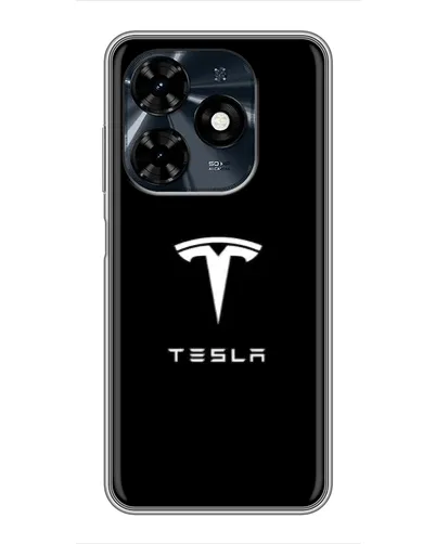 Чохол для TECNO Spark 20c з картинкою «Tesla White Logo» Чохол для TECNO Spark 20c з картинкою «Tesla White Logo»