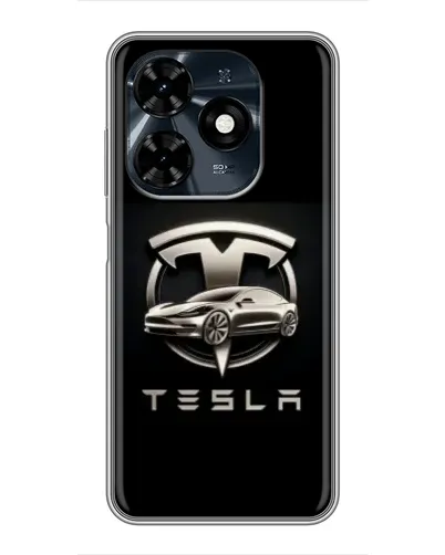 Чохол для TECNO Spark 20c з картинкою «Tesla — срібне авто» Чохол для TECNO Spark 20c з картинкою «Tesla — срібне авто»