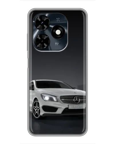 Чохол для TECNO Spark 20c з картинкою «Mercedes AMG GT Silver»