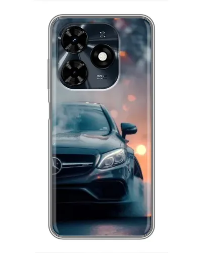 Чохол для TECNO Spark 20c з картинкою «Mercedes — нічне місто»
