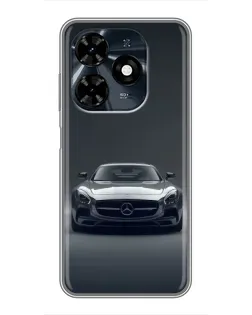 Чохол для TECNO Spark 20c з картинкою «Mercedes на чорному»