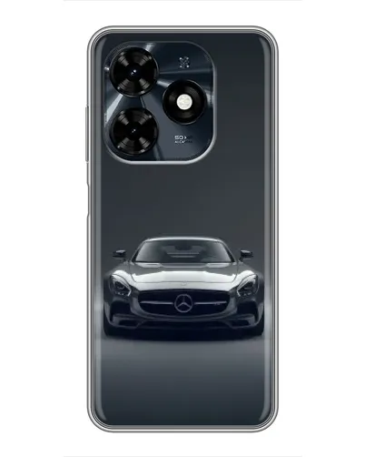 Чохол для TECNO Spark 20c з картинкою «Mercedes на чорному»