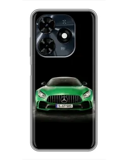 Чохол для TECNO Spark 20c з картинкою «Mercedes — неоновий лого»