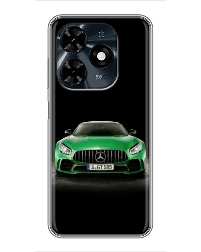 Чохол для TECNO Spark 20c з картинкою «Mercedes — неоновий лого»