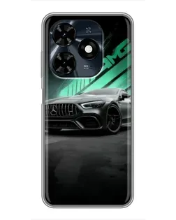 Чохол для TECNO Spark 20c з картинкою «Темний Mercedes AMG»