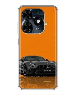 Чохол для TECNO Spark 20c з картинкою «Помаранчевий Mercedes AMG»
