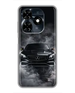 Чохол для TECNO Spark 20c з картинкою «Mercedes у диму»
