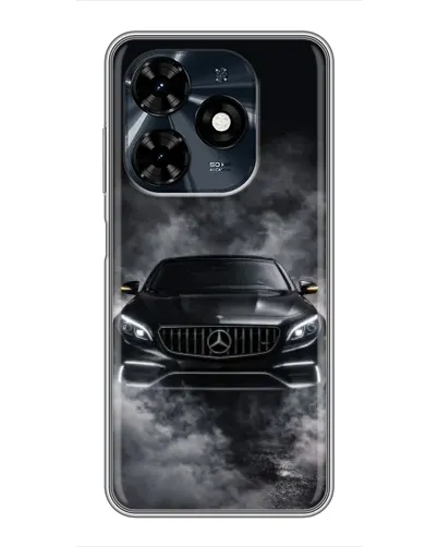 Чохол для TECNO Spark 20c з картинкою «Mercedes у диму»