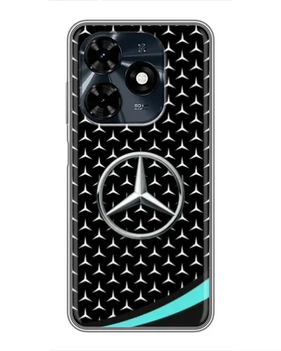 Чохол для TECNO Spark 20c з картинкою «Mercedes — бірюзовий акцент»
