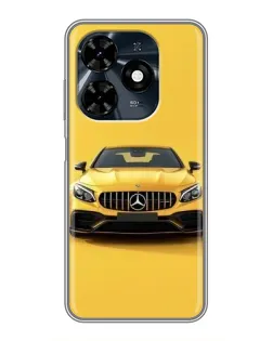 Чохол для TECNO Spark 20c з картинкою «Жовтий Mercedes GT»