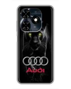 Чохол для TECNO Spark 20c з картинкою «Пантера та Audi»
