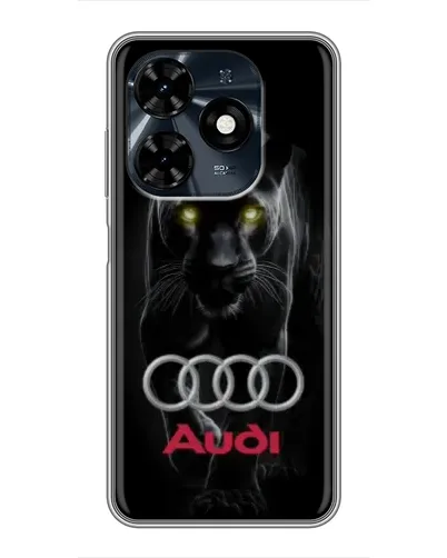 Чохол для TECNO Spark 20c з картинкою «Пантера та Audi»