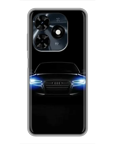 Чохол для TECNO Spark 20c з картинкою «Audi в неоні»