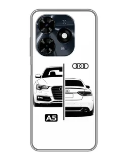 Чохол для TECNO Spark 20c з картинкою «Audi — контрастний дизайн»