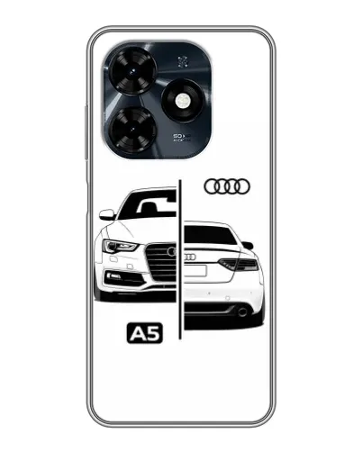Чохол для TECNO Spark 20c з картинкою «Audi — контрастний дизайн»
