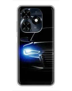Чохол для TECNO Spark 20c з картинкою «Неоновий погляд Audi»