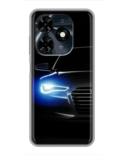 Чохол для TECNO Spark 20c з картинкою «Неоновий погляд Audi»