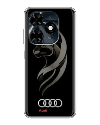 Чохол для TECNO Spark 20c з картинкою «Графіка — пантера та Audi»