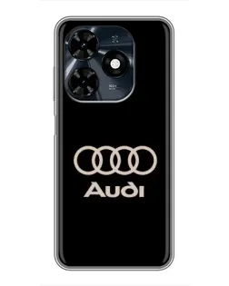 Чохол для TECNO Spark 20c з картинкою «Audi — золотий логотип»