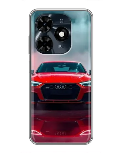 Чохол для TECNO Spark 20c з картинкою «Audi RS — червоний стиль»